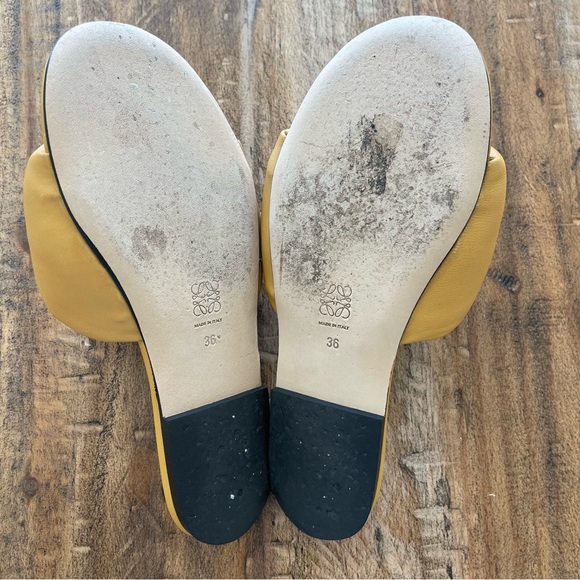Loewe Anagram Puffy Leather Sandals